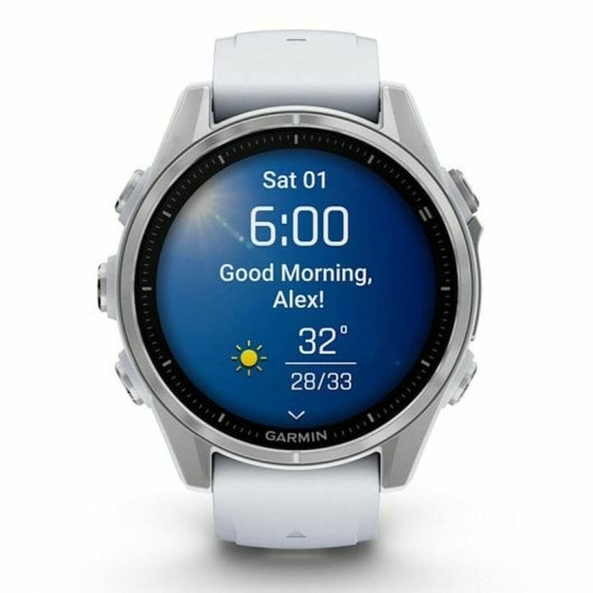 Smartwatch GARMIN 753759337971 White Silver-5