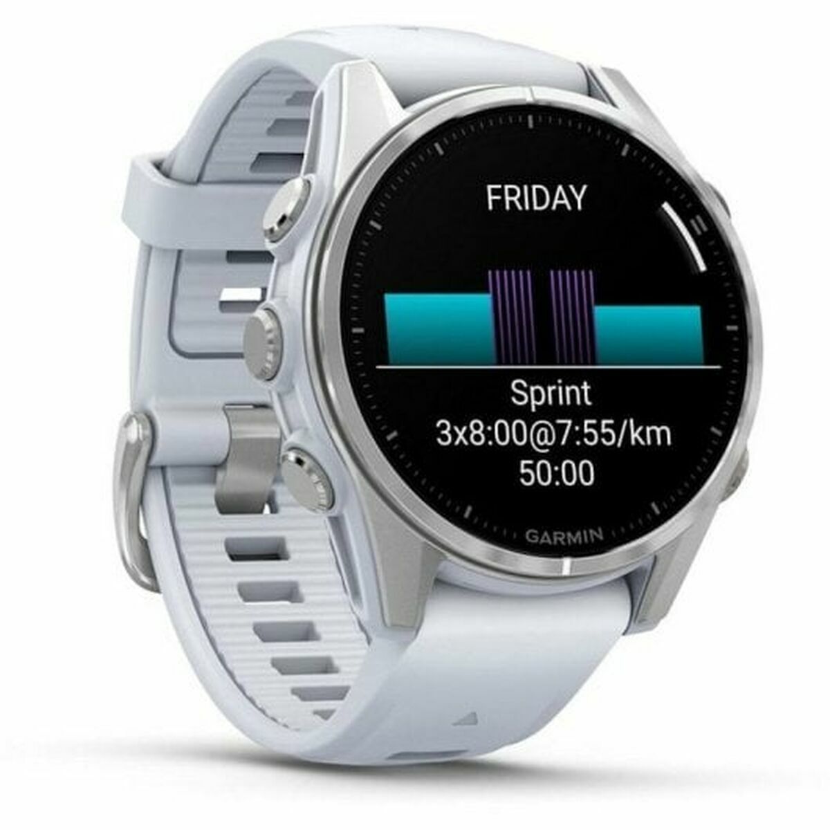 Smartwatch GARMIN 753759337971 White Silver-4